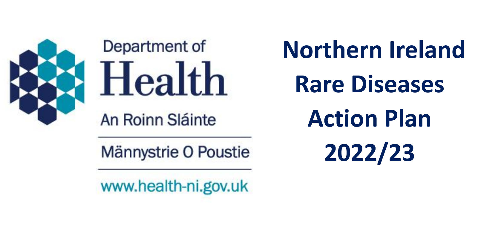 NI rare disease action plan image of front page