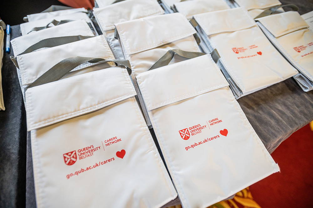 Queen's Carers' Network tote bags
