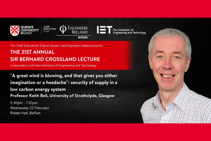 Sir Bernard Crossland Lecture 2023, showing guest speaker Professor Keith Bell, University of Strathclyde