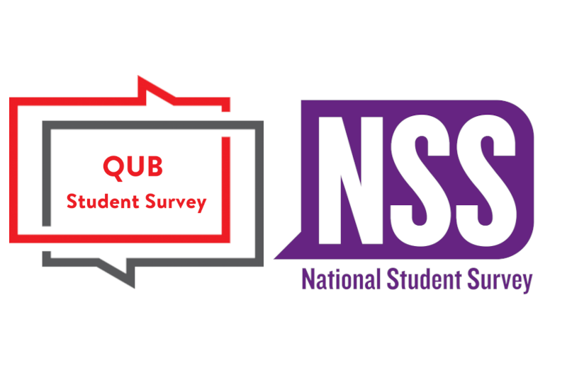 QUB Student Survey and National Student Survey logos