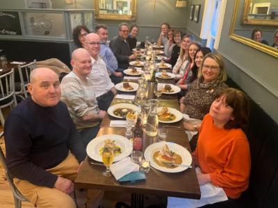 RAG members enjoy dinner with Chris Bailey