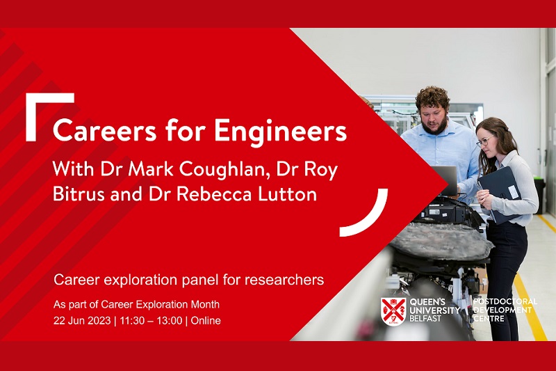 Careers for Engineers - with Dr Mark Coughlan, Dr Roy Bitrus and Dr Rebecca Lutton - Career exploration panel for researchers
