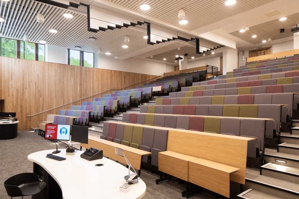 lecture space in new building on Riddel Hall site, 2023