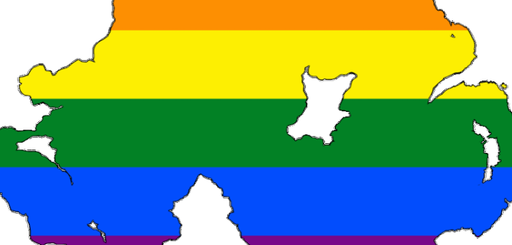 GAY Northern Ireland Rainbow Map