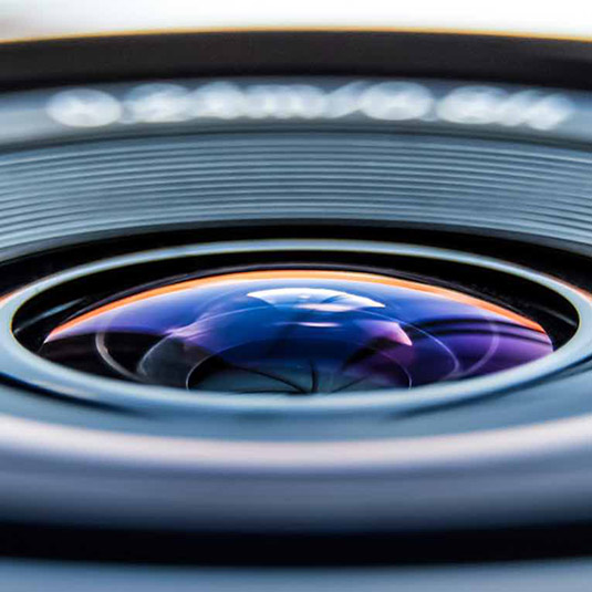 A closeup shot of a camera lense