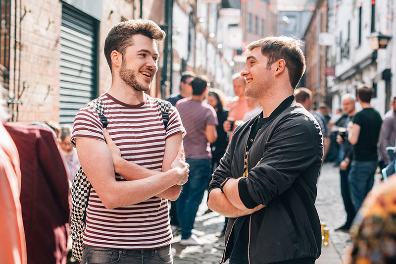 Lads outside Duke of York