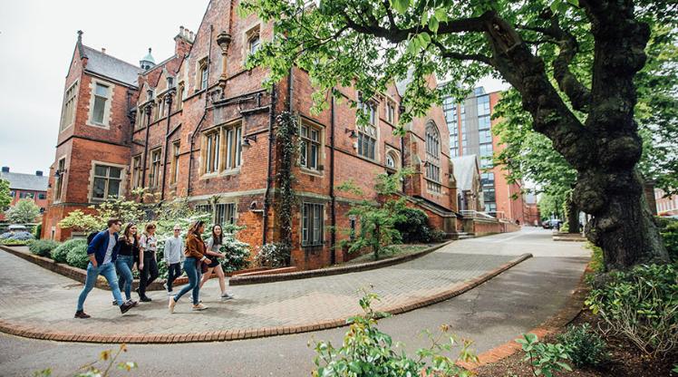 Students walking