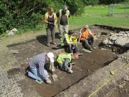 Excavating in Trench 1