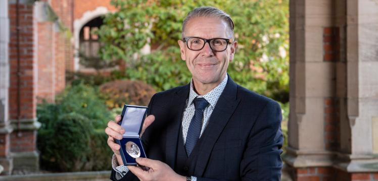 David Jones with Griffith medal and prize