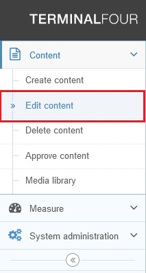 Creating a Content Link Step 1