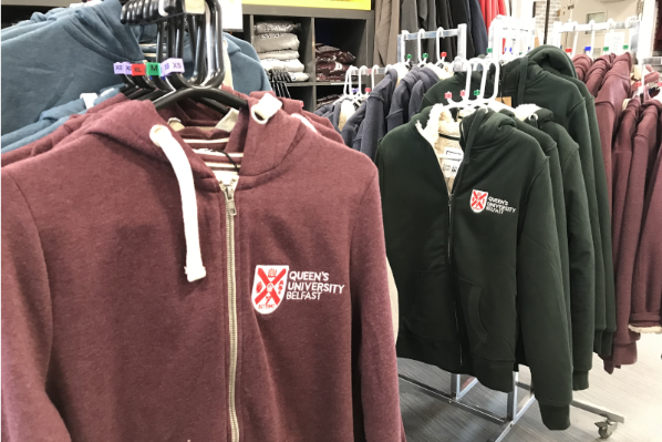 Image of hoodies available at the Students' Union shop
