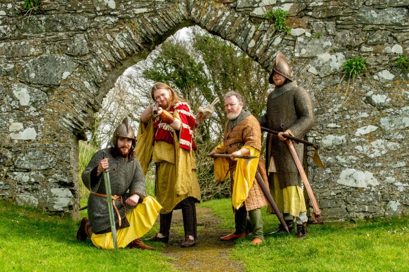 Irish Medieval soldiers at Dundrum Castle