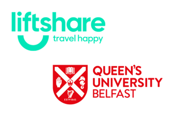 Liftshare and Queen's logo