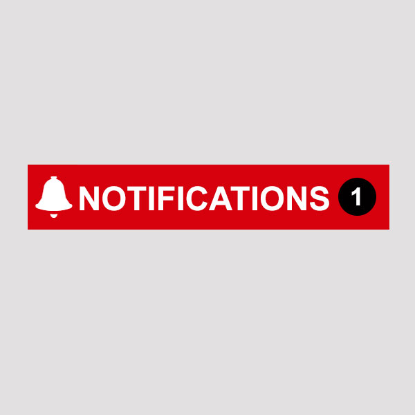 An image showing the notifications notice in the My Portal service