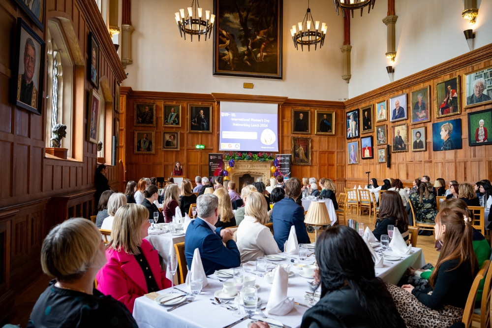 guests seated at the International Women's Day Networking 2024 in the Great Hall