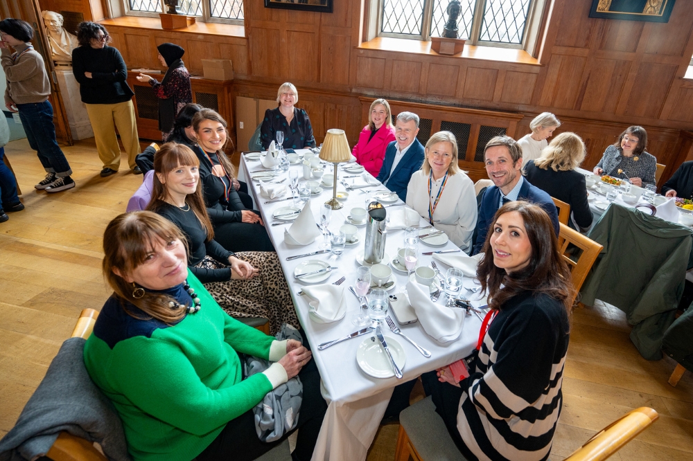 staff and guests at the International Women's Day Networking Lunch 2024 in the Great Hall
