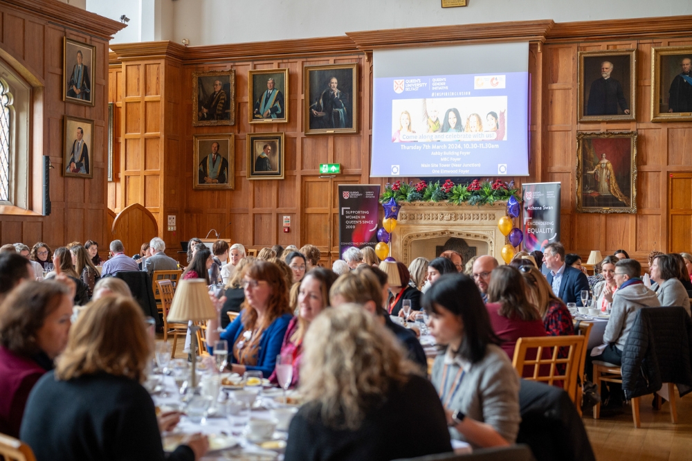 guests seated at the International Women's Day Networking 2024 in the Great Hall