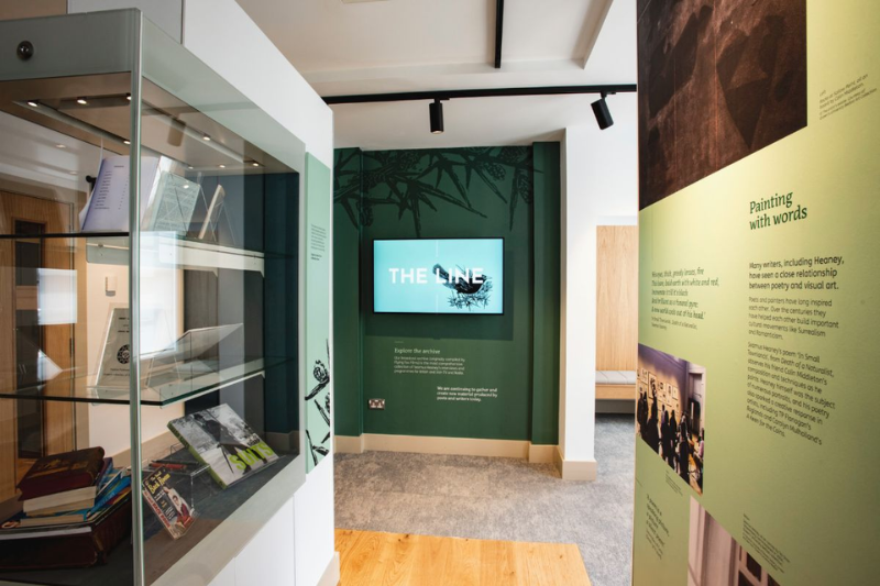 The public gallery in the new Seamus Heaney Centre, University Road, Belfast, 2024